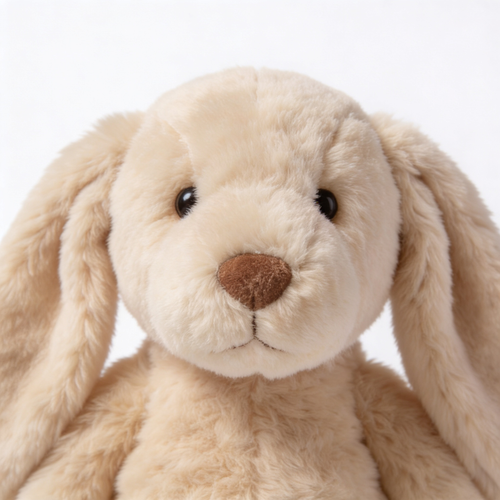 Byrdayden Jouet interactif en peluche pour chien avec papier bruissant et couineur pour chiots ou chiens de petite et moyenne race – Lapin mignon (Beige), Taille S