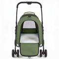 Byrdayden Sac de Transport pour Chat avec Extension Supérieure, Cadre Ultra Stable, Pliable, Tapis d'Urine Imperméable Amovible, Sac de Transport Vert pour Animaux de Compagnie