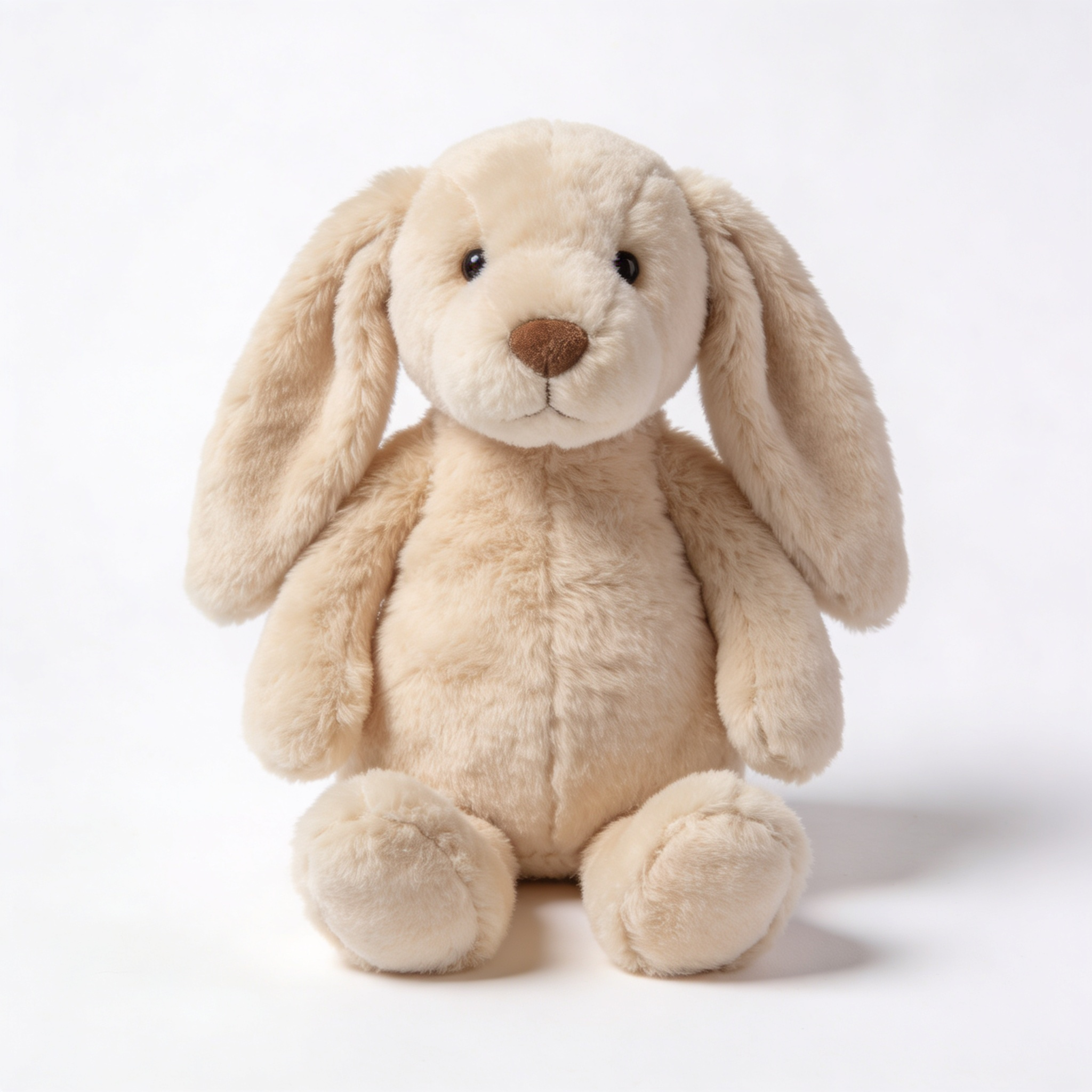 Byrdayden Jouet interactif en peluche pour chien avec papier bruissant et couineur pour chiots ou chiens de petite et moyenne race – Lapin mignon (Beige), Taille S